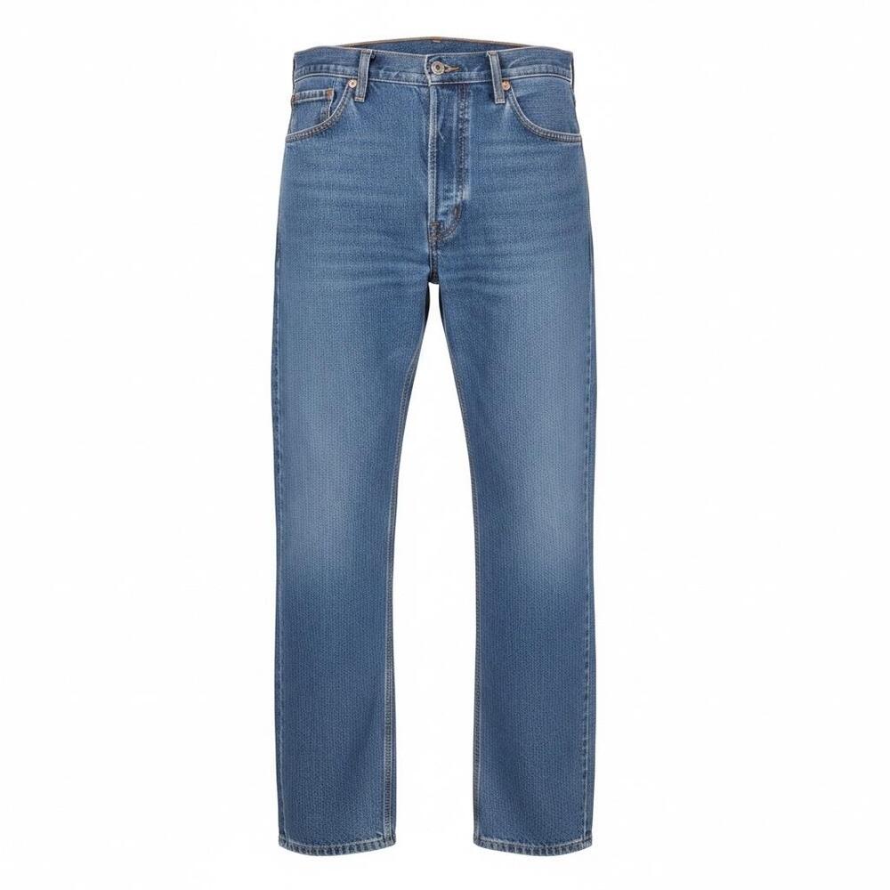 Levis 505 Jeans Mens 38x34 Medium Wash Blue Denim Straight Leg Regular Fit